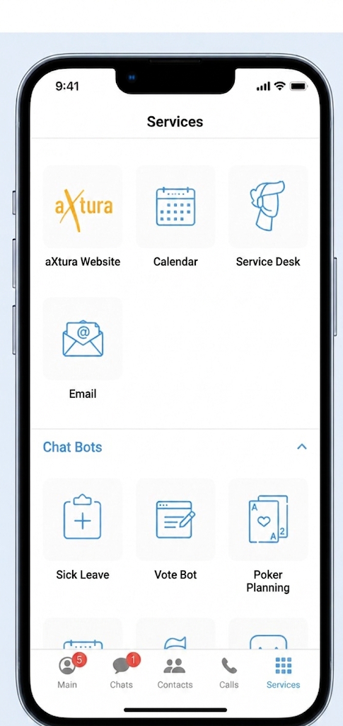Employee personal account in aXtura SmartApps