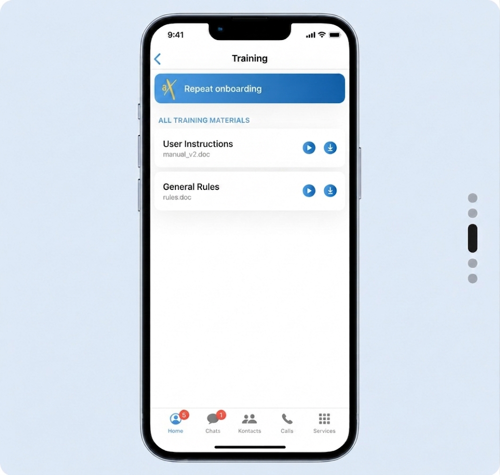 Employee onboarding in aXtura SmartApps